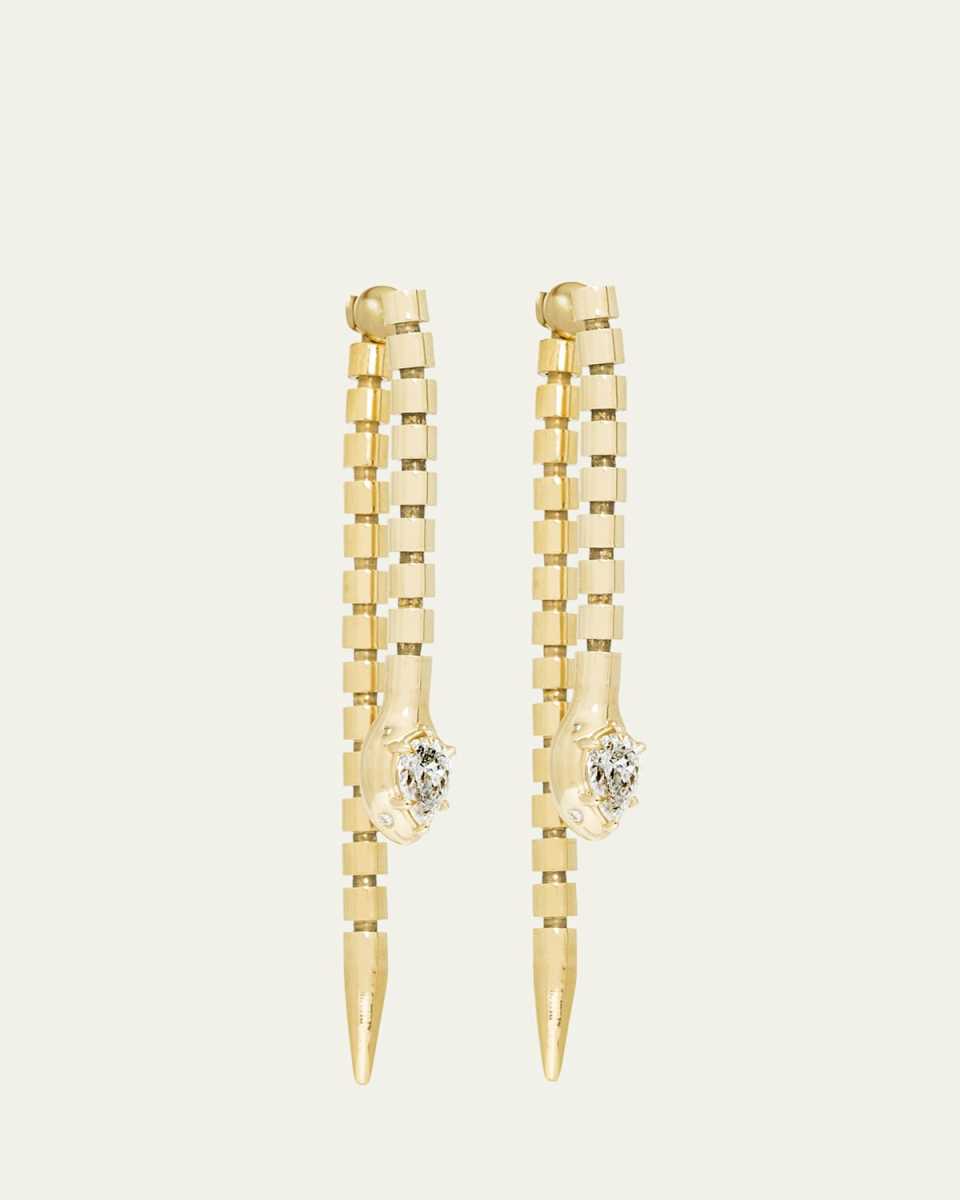 Serpent Front-Back Earrings